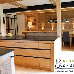 moderne Holzküche Eiche geölt mit Eckbank moderne Holzküche Eiche geölt mit Eckbank