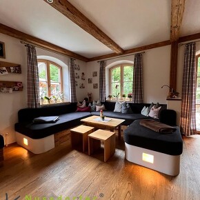 Kanapee Sofa mit Altholz  Kanapee Sofa mit Altholz