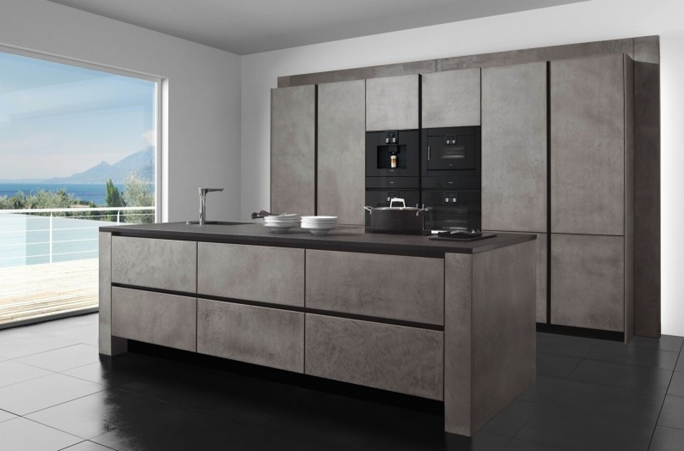 zeyko "forum stucco" mit versiegelter Betonoberfläche (Foto: zeyko Küchenmanufaktur) zeyko "forum stucco" mit versiegelter Betonoberfläche (Foto: zeyko Küchenmanufaktur)